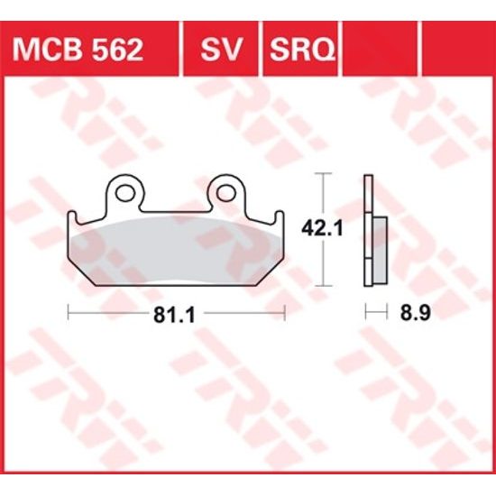 Brzdové destičky MCB562SV