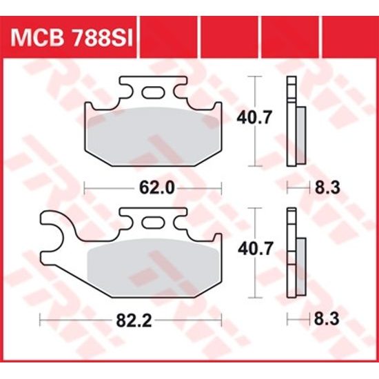 Brzdové destičky MCB788SI