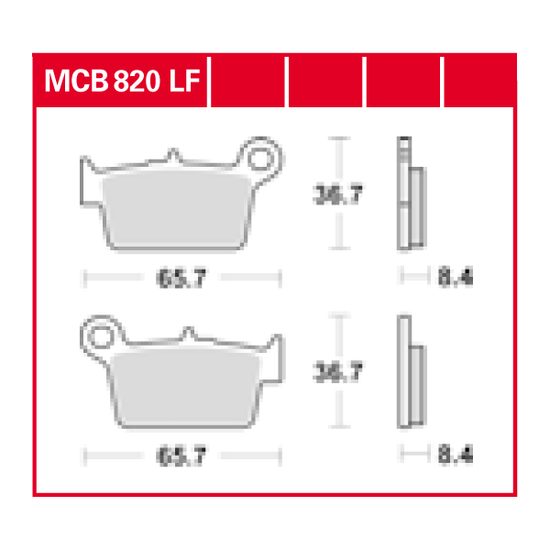 Brzdové destičky MCB820