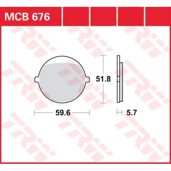 Brzdové destičky MCB676