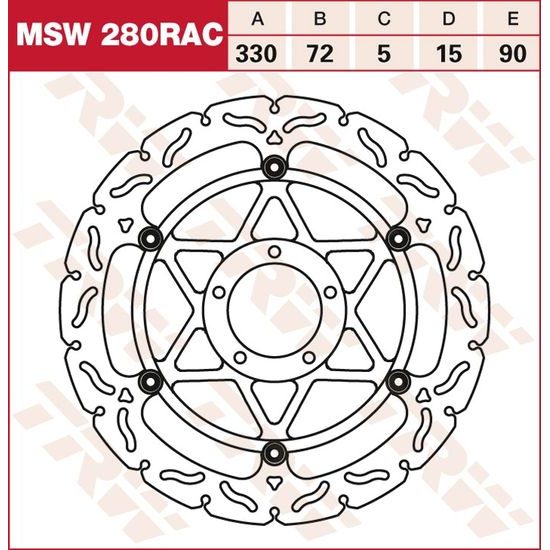 Brzdový kotouč plovoucí MSW280RAC