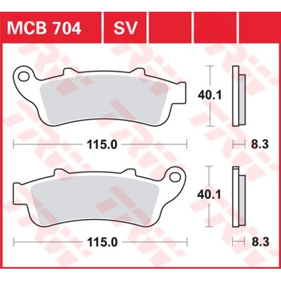 Brzdové destičky MCB704SV