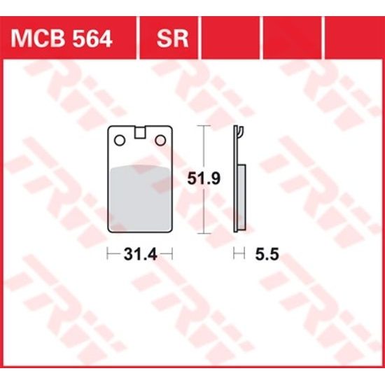 Brzdové destičky MCB564SR