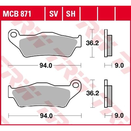 Brzdové destičky MCB871SV