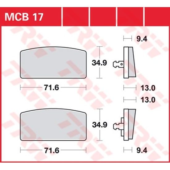 Brzdové destičky MCB017