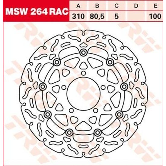 RACING Brzdový kotouč plovoucí MSW264RAC