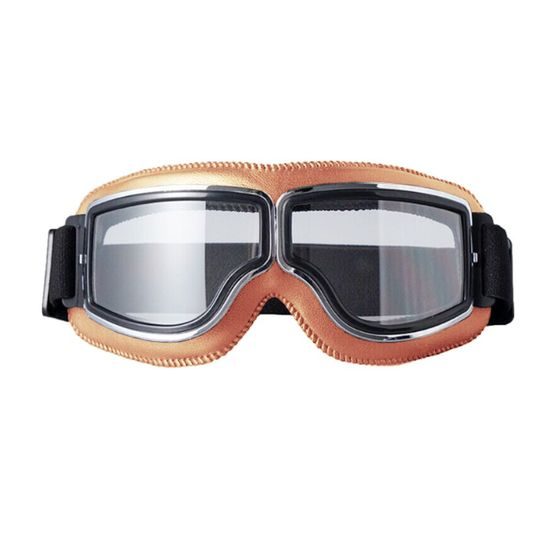 Moto brýle Florida hnědé, čirá čočka