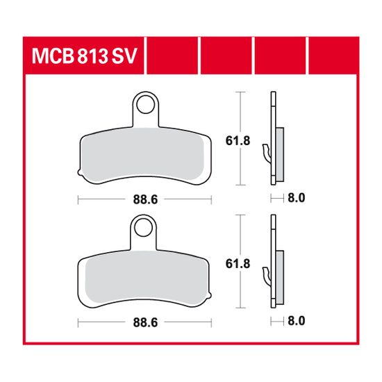 Brzdové destičky MCB813SV