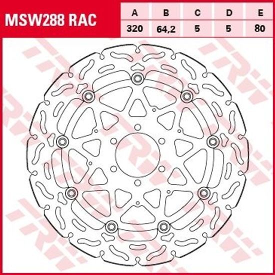 Brzdový kotouč plovoucí MSW288RAC