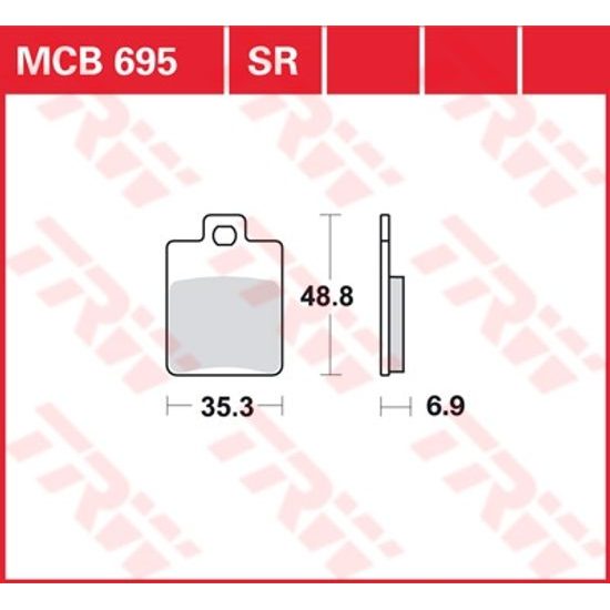 Brzdové destičky MCB695