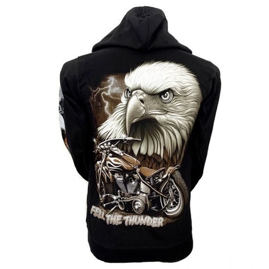 Mikina s kapucou potisk / orel