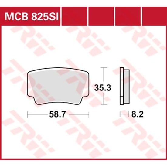 Brzdové destičky MCB825SI