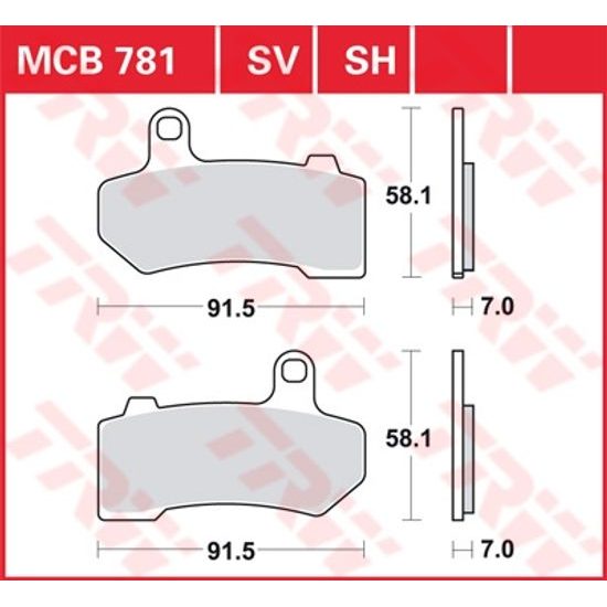 Brzdové destičky MCB781SH