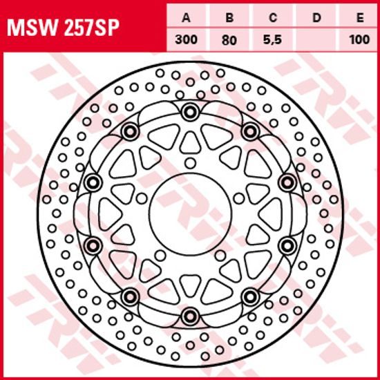 Racing Brzdový kotouč bez homologace MSW257SP