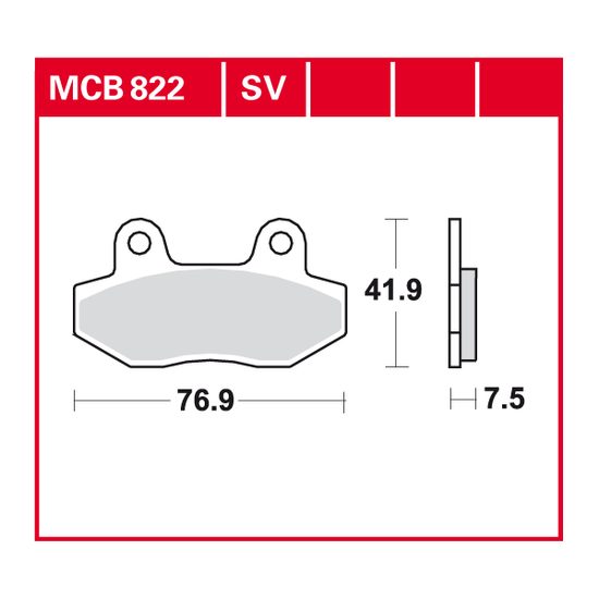 Brzdové destičky MCB822SV