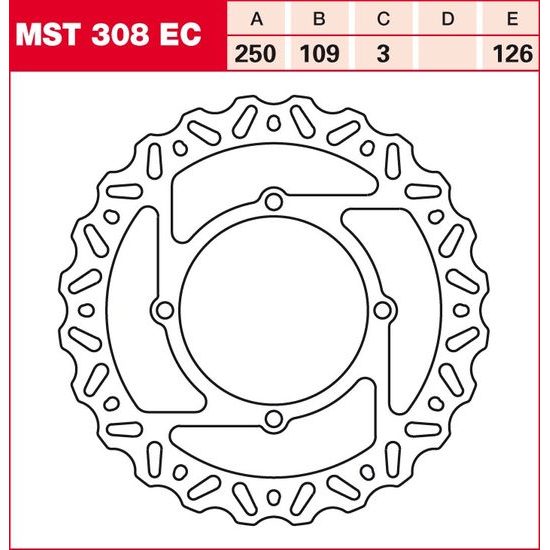 Brzdový kotouč MST308EC