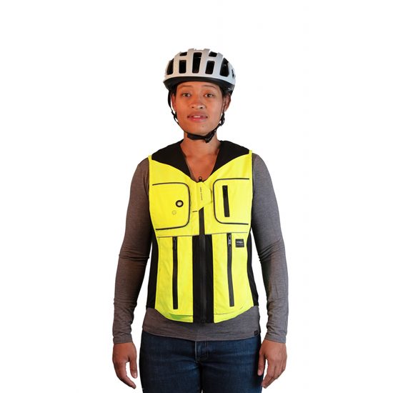 Airbagová vesta pro cyklisty B'SAFE HiVis