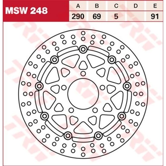 Brzdový kotouč plovoucí MSW248