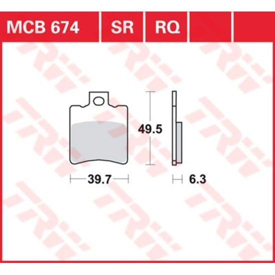 Brzdové destičky MCB674SR