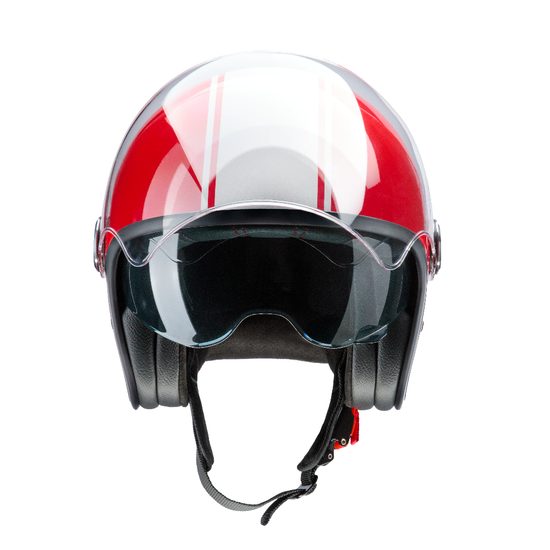 Moto helma RB-861 červeno-bílá