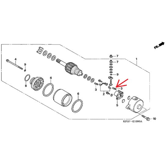 Pružinka uhlíku (31204-KG8-004) pro HONDA CBF125, CBR125, CRF450X, .....