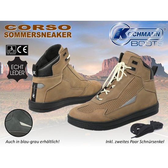Moto obuv/ tenisky CORSO, pískově hnědé