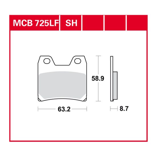 Brzdové destičky MCB725