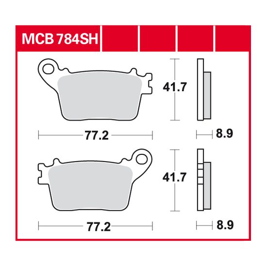 Brzdové destičky MCB784SH