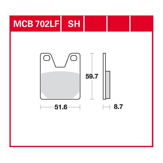 Brzdové destičky MCB702