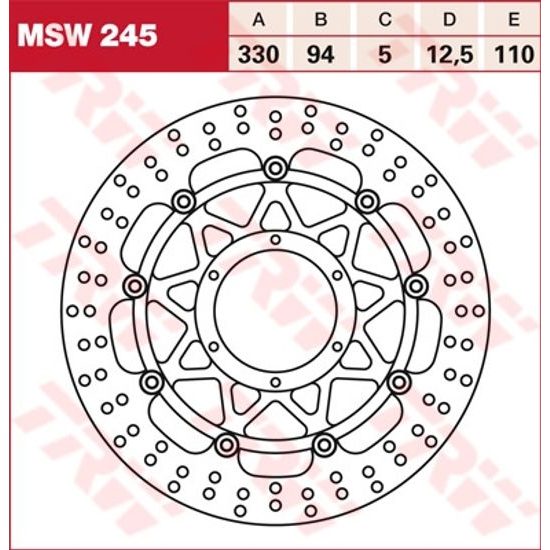 Brzdový kotouč plovoucí MSW245