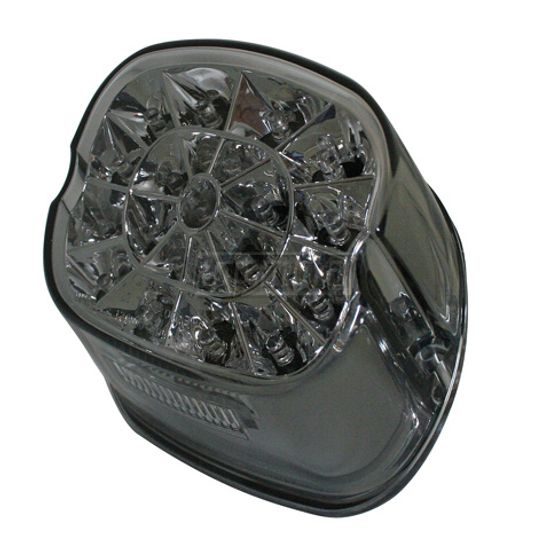 SHIN YO LED taillight, tinted glass and chrome reflector, for many HD models 1973-1998