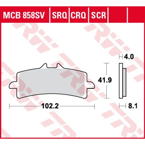 Brzdové destičky MCB858SCR