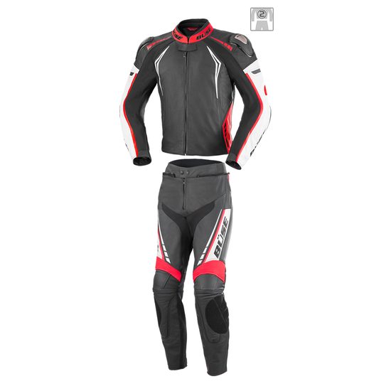 Büse dámská kožená kombinéza Silverstone Pro, černá/ neon červená,velikost 40