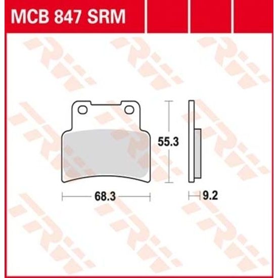 Brzdové destičky MCB847SRM