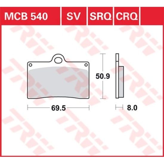Brzdové destičky MCB540CRQ