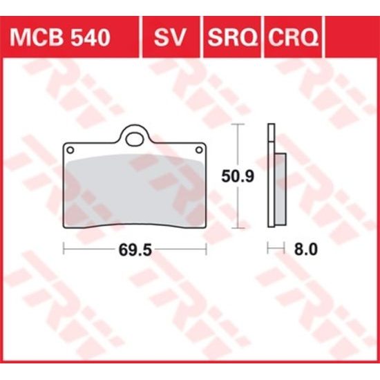 Brzdové destičky MCB540SV