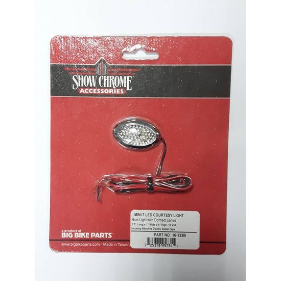 Mini 7 led - chro, modrá