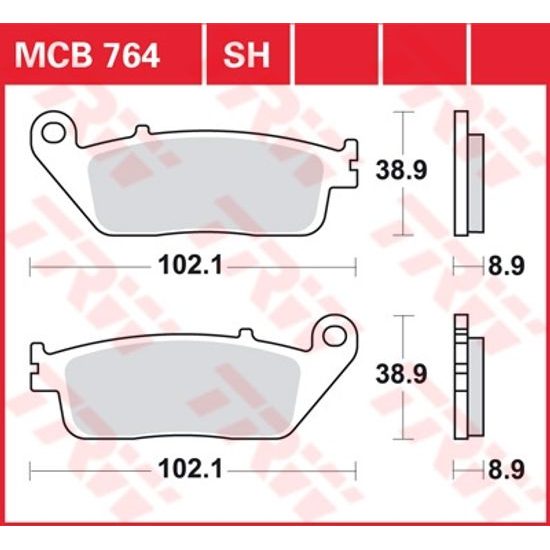 Brzdové destičky MCB764SH