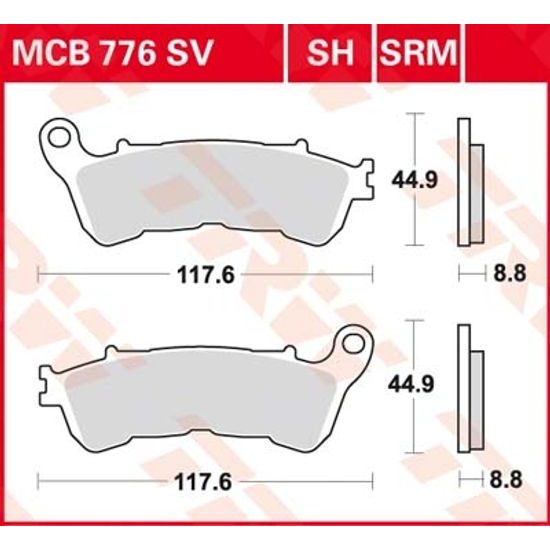 Brzdové destičky MCB776