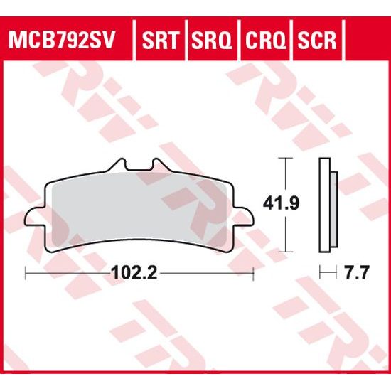 Brzdové destičky MCB792SRT