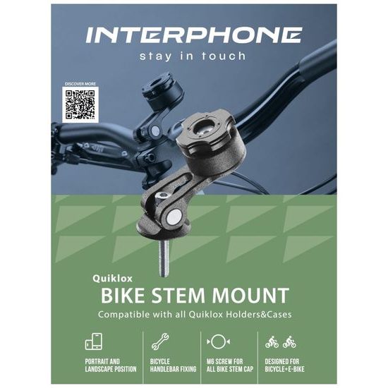 Úchyt Interphone QUIKLOX na kolo, do krku řídítek