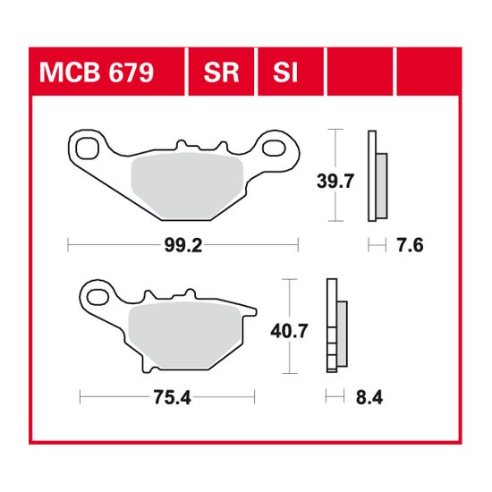 Brzdové destičky MCB679