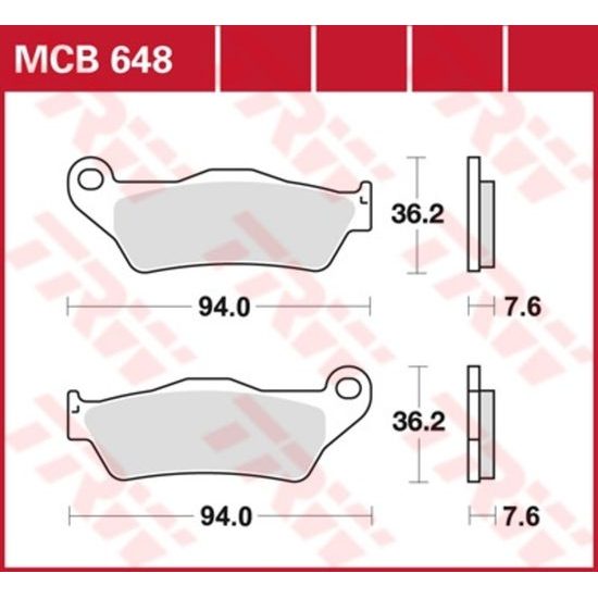 Brzdové destičky MCB648SH