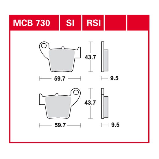 Brzdové destičky MCB730SI