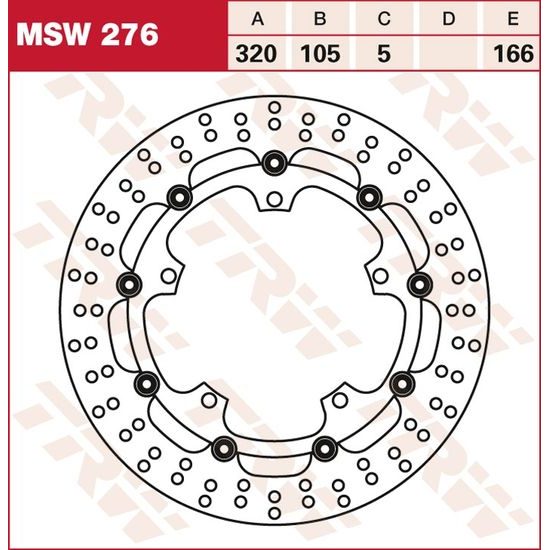 Brzdový kotouč plovoucí MSW276