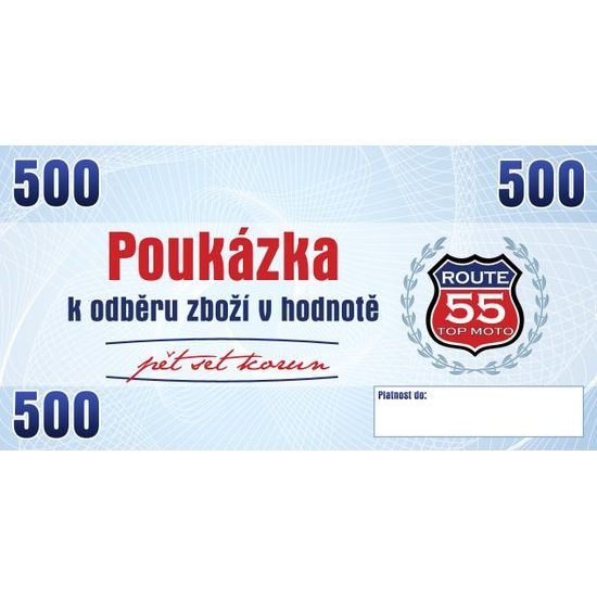 Dárková poukázka v hodnotě 500 Kč