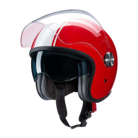 Moto helma RB-861 červeno-bílá