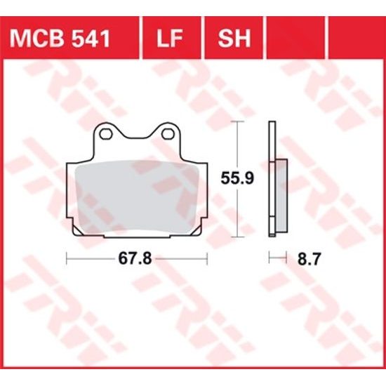 Brzdové destičky MCB541