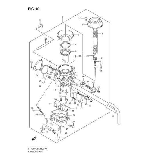 Díl karburátoru - Suzuki - LT-F250 (2012)