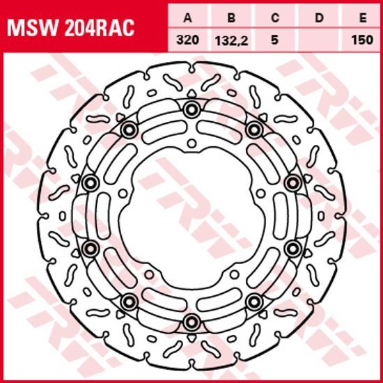 Brzdový kotouč plovoucí MSW204RAC